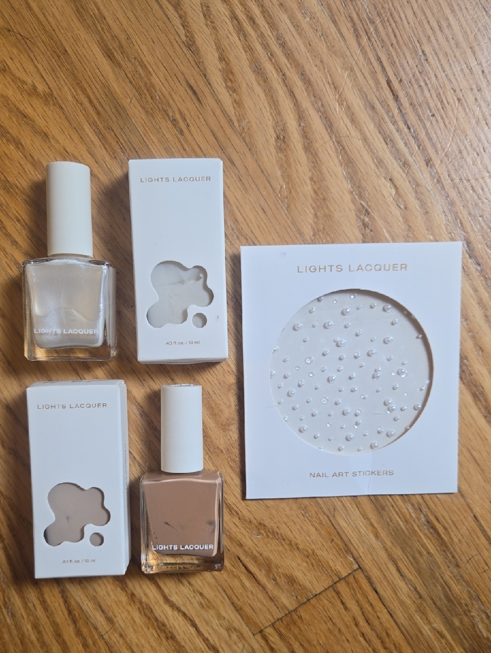 Lights Lacquer pale nude white bridal color bundle